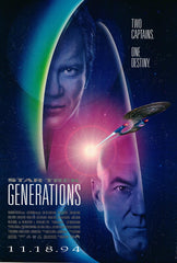 Star Trek Generations 1994 original double-sided one sheet movie poster