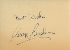 George Gershwin signature cut