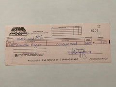 Samantha Eggar Star Wares consignment signed check
