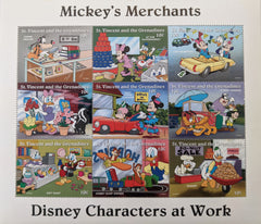 Mickey's Merchants Disney Characters at Work Stamp Set