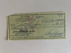 Gig Young signed check
