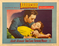 Dane Clark, Raymond Massey, and Ruth Roman "Barricade" original Lobby Card