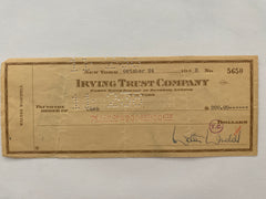 Walter Winchell signed check