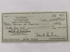 David Hedison signed check