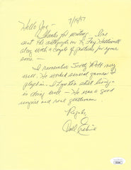 Brooklyn Dodgers Legend Carl Erskine signed letter- JSA
