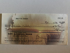 Bruce Dern signed check