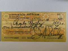 JoAnne Worley signed check
