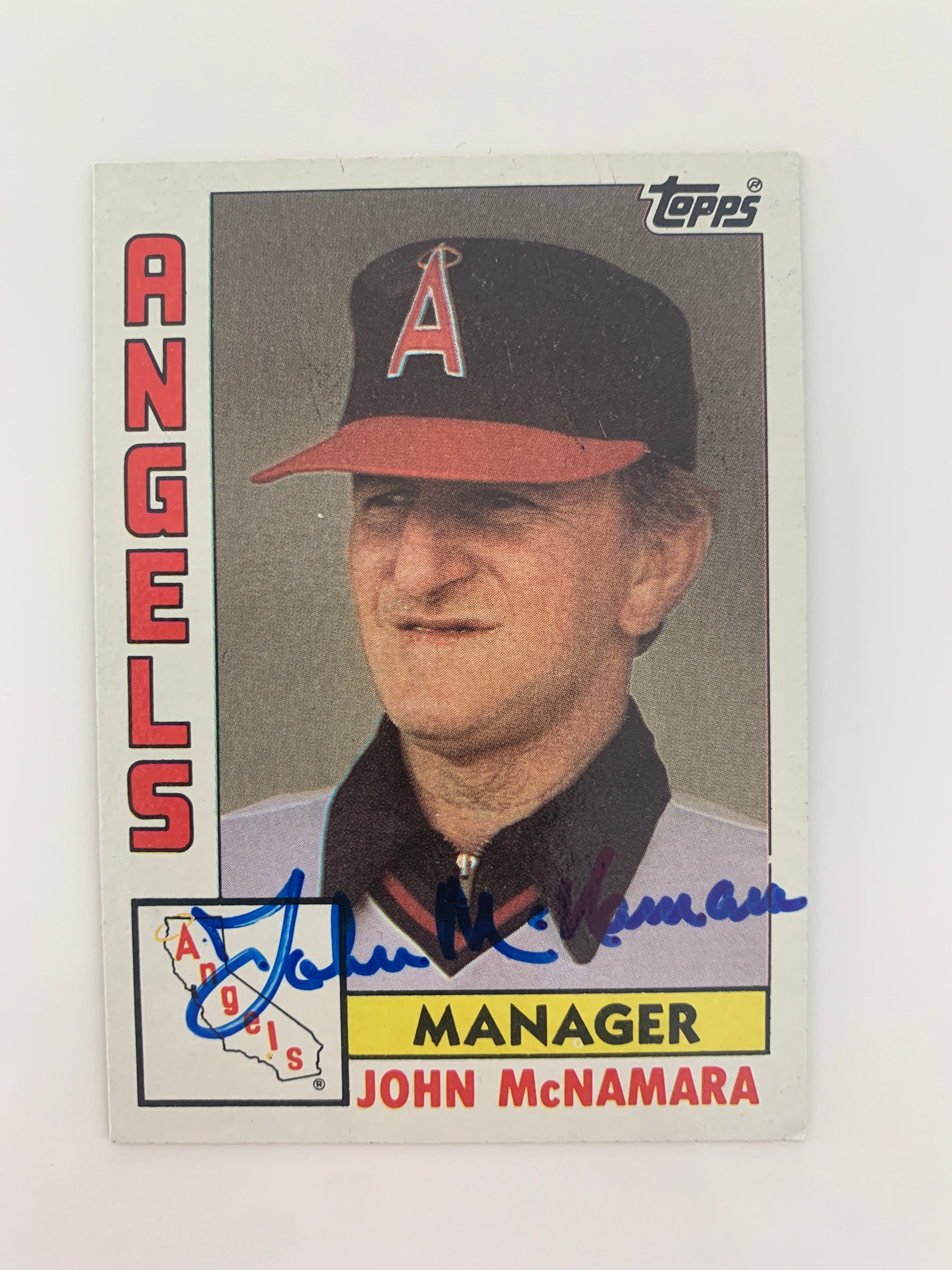John McNamara signed baseball card - Sports card