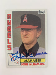 John McNamara signed baseball card - Sports card