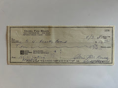 Gloria Pall signed check