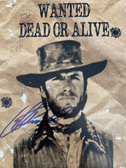 Clint Eastwood Signed Wanted Poster