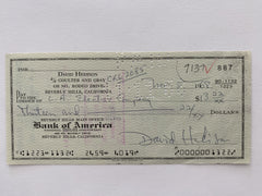 David Hedison signed check