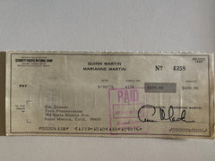 Quinn Martin signed check