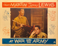 Dean Martin and Jerry Lewis "At War With The Army" original Lobby Card