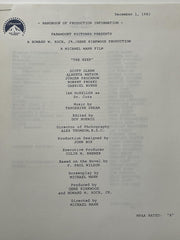 Paramount Pictures The Keep unsigned production info.