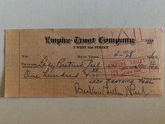Beatrice Lillie, Lady Peel signed check