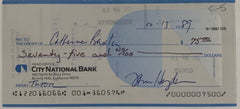 Tom Hayden signed check