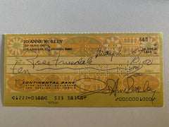 JoAnne Worley signed check