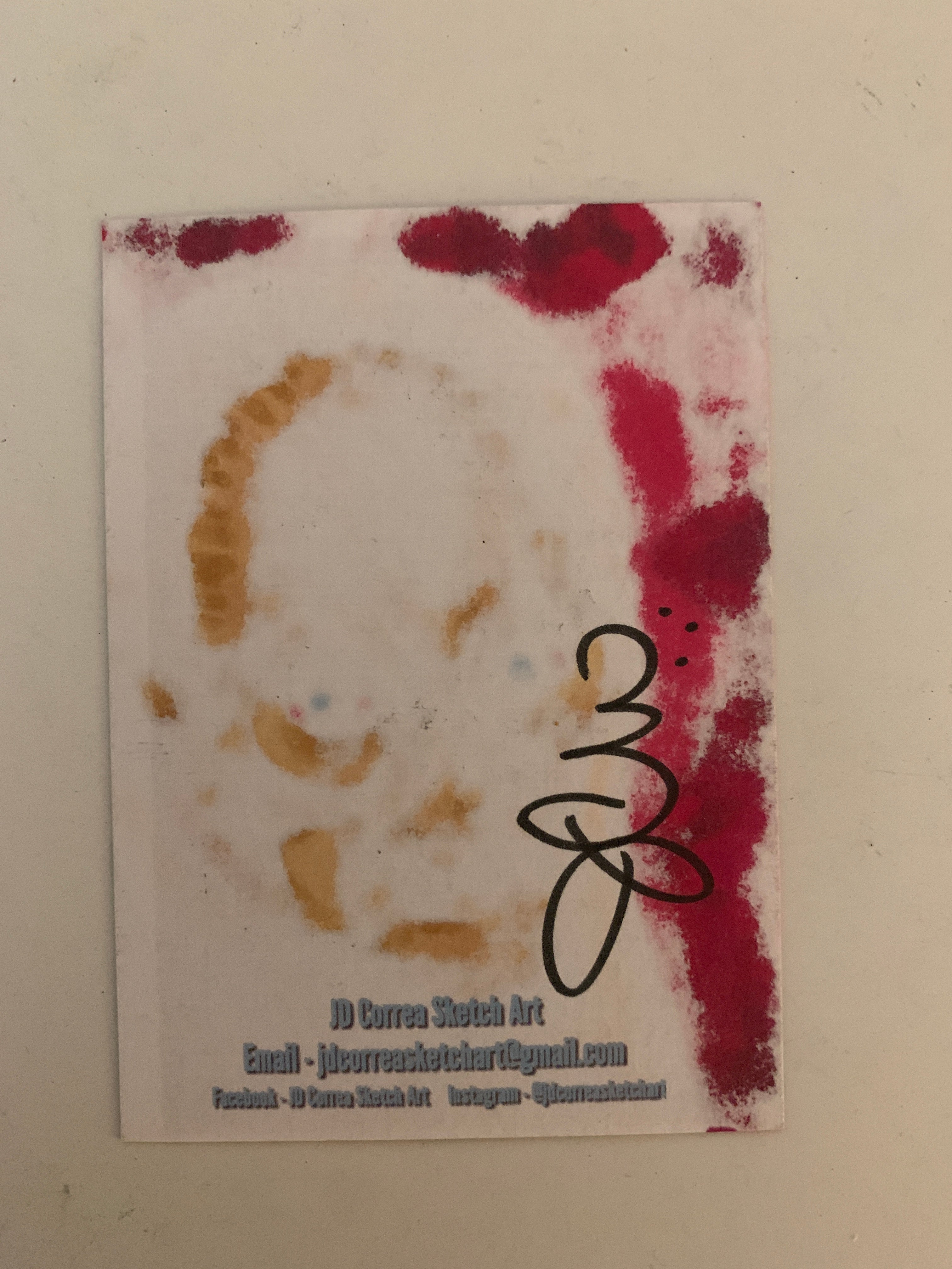 JD Correa hand drawn and signed sketch art - Art