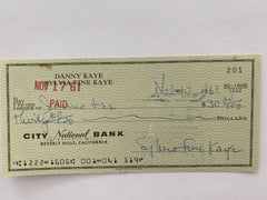 Sylvia Fine Kaye signed check
