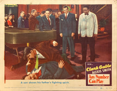 Clark Gable and Alexis Smith "Any Number Can Play" original Lobby Card