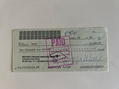 Zeppo Marx signed check