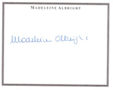 Secretary of State Madeleine Albright signature cut