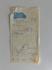 Desi Arnaz signed receipt