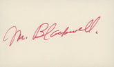 Mr. Blackwell signature cut