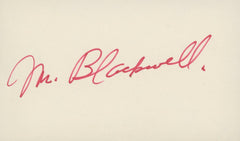 Mr. Blackwell signature cut