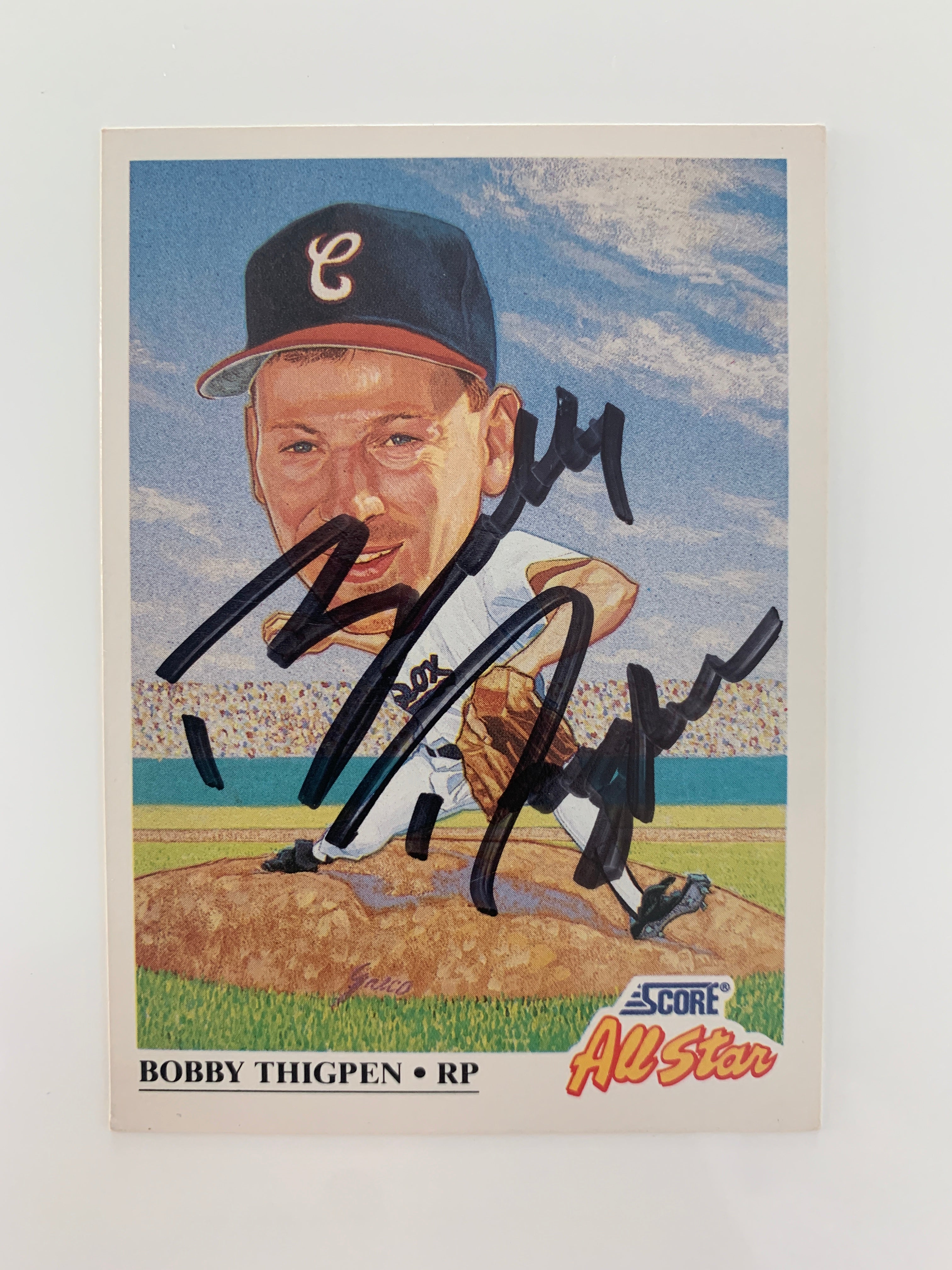 Bobby Thigpen signed baseball card - Sports card