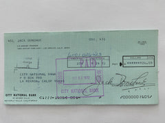 Jack Donohue signed check