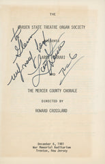 Musician Larry Ferrari signed program