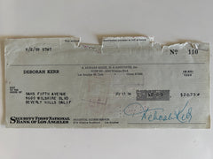 Deborah Kerr signed check