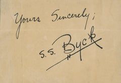 S.S. Byck original signature