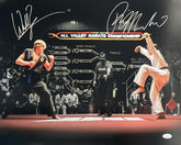The Karate Kid Ralph Macchio and William Zabka signed movie poster (JSA)