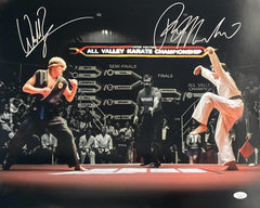 The Karate Kid Ralph Macchio and William Zabka signed movie poster (JSA)