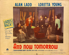 Alan Ladd and Loretta Young "And Now Tomorrow" original lobby card
