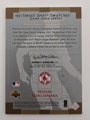 Nomar Garciaparra Baseball Trading Card with Game Used Jersey Swatch - Upper Deck Sweet Spot #NG1 2003