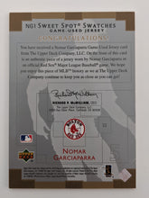 Nomar Garciaparra Baseball Trading Card with Game Used Jersey Swatch - Upper Deck Sweet Spot #NG1 2003