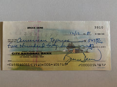 Bruce Dern signed check