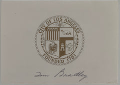 Tom Bradley signed inaugural invitation