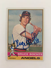 Bruce Bochte signed baseball card - Sports card