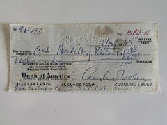 Arch Oboler signed check