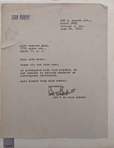 Dean Murphy Signed Photo and Letter
