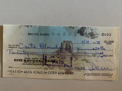Bruce Dern signed check