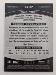 Ryan Perry Signed Baseball Trading Card - Bowman Sterling No. 98 of 199 2009