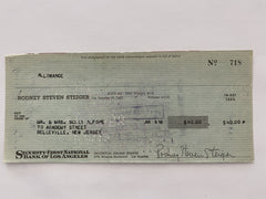 Rod Steiger signed check