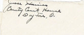 MLB star Jesse Haines signed envelope