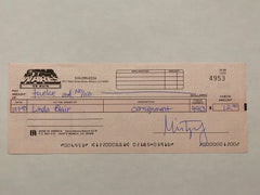 Linda Blair Star Wares consignment signed check